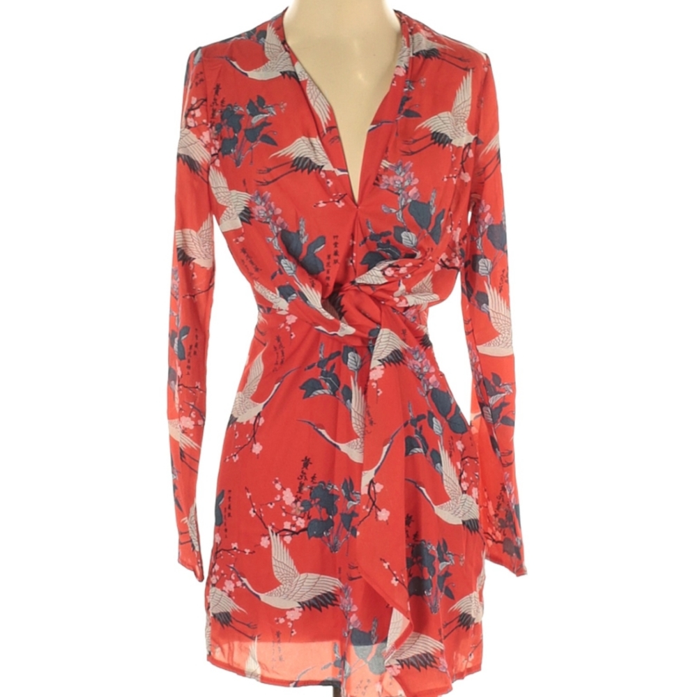 Missguided Red crane dress